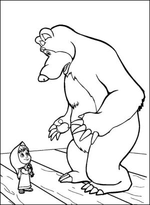 Maşa ile Koca Ayı boyama sayfası,  coloring page, Resim Maşa ve Ayı, 