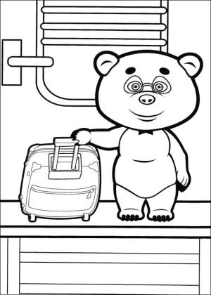 Maşa ile Koca Ayı boyama sayfası,  coloring page, Maşa ve Ayı’dan Panda, 