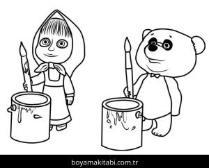 Maşa ile Koca Ayı Boyama