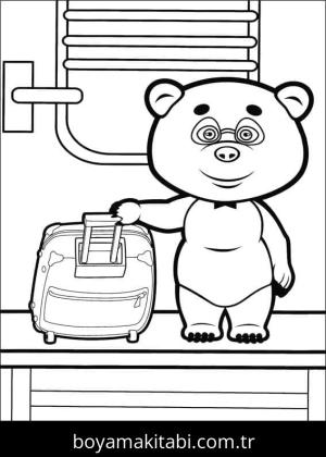 Maşa ile Koca Ayı boyama sayfası – keyifli zaman, renkli çizimler