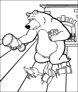 Maşa ile Koca Ayı boyama sayfası,  coloring page, Maşa ve Ayı’dan Ayı, 