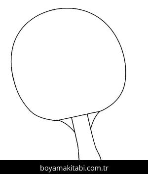 Masa Tenisi boyama sayfası – el becerilerini geliştirir, boyama çalışması