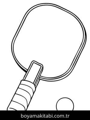 Masa Tenisi boyama sayfası – okul öncesi, evde etkinlik