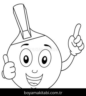 Masa Tenisi boyama sayfası – el becerilerini geliştirir, boyama çalışması