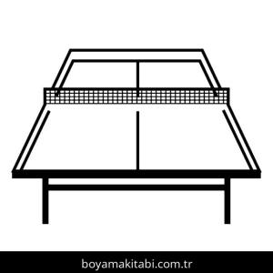 Masa Tenisi boyama sayfası – boyama çalışması, yaratıcılığı geliştirir