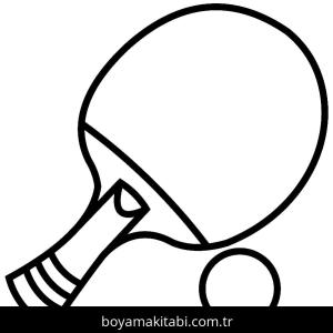 Masa Tenisi boyama sayfası – keyifli zaman, renkli çizimler