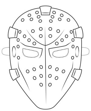 Maske boyama sayfası,  coloring page, Jason Voorhees maskesi, 