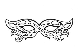 Maske boyama sayfası,  coloring page, Örme karnaval göz maskesi., 