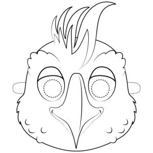 Maske boyama sayfası,  coloring page, Angry Birds maskesi, 