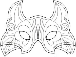 Maske boyama sayfası,  coloring page, Maskeli balo maskesi, 