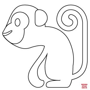 Maymun boyama sayfası, Monkey coloring page, , monkeys monkey emoji 