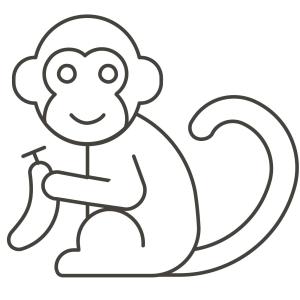 Maymun boyama sayfası, Monkey coloring page, , monkeys monkey 