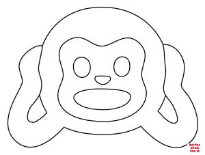 Maymun boyama sayfası, Monkey coloring page, , monkeys hear no evil monkey emoji 