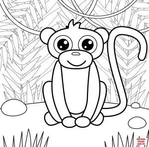 Maymun boyama sayfası, Monkey coloring page, , monkeys monkey 