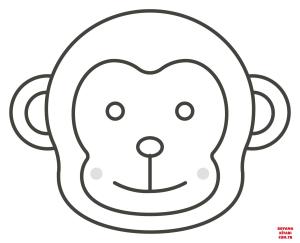 Maymun boyama sayfası, Monkey coloring page, , monkeys monkey face 