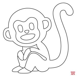 Maymun boyama sayfası, Monkey coloring page, , monkeys monkey emoji 