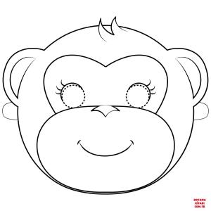 Maymun boyama sayfası, Monkey coloring page, , monkeys monkey mask 