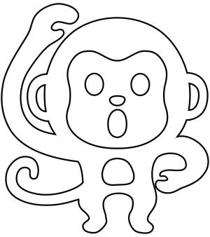 Maymun boyama sayfası, Monkey coloring page, , monkeys monkey emoji 