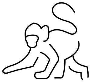 Maymun boyama sayfası, Monkey coloring page, , monkeys monkey emoji 