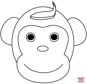 Maymun boyama sayfası, Monkey coloring page, , monkeys monkey head 