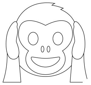 Maymun boyama sayfası, Monkey coloring page, , monkeys hear no evil monkey 