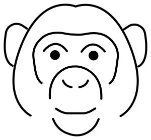 Maymun boyama sayfası, Monkey coloring page, , monkeys monkey face emoji 