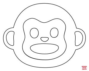 Maymun boyama sayfası, Monkey coloring page, , monkeys monkey face emoji 