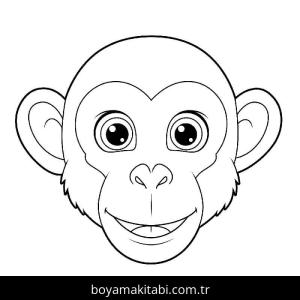 Maymun boyama sayfası – yaratıcılığı geliştirir, keyifli zaman