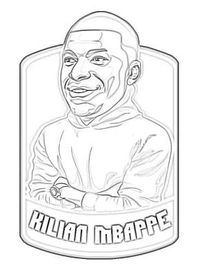 Mbappe boyama sayfası,  coloring page, Mbappe’yi komik çiz, 