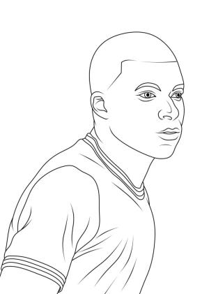 Mbappe boyama sayfası,  coloring page, Mbappe’yi çiz, 