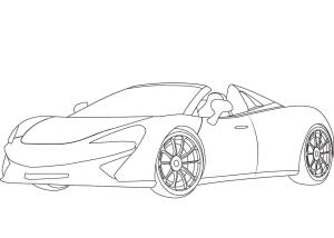 McLaren boyama sayfası,  coloring page, McLaren 570S ücretsiz çizim, 