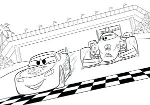 Şimşek Mcqueen boyama sayfası,  coloring page, McQueen İlk Sırayı Aldı, 