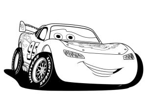 Şimşek Mcqueen boyama sayfası,  coloring page, Harika Araba Şimşek McQueen, 