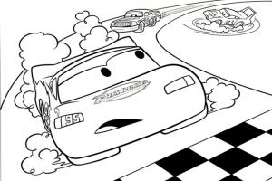 Şimşek Mcqueen boyama sayfası,  coloring page, McQueen, King’in Sorun YaSadigini Gordu, 