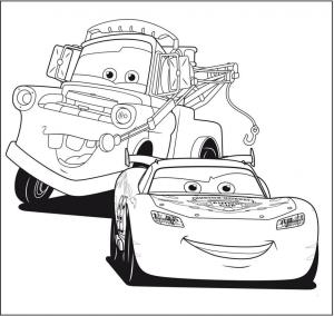 Şimşek Mcqueen boyama sayfası,  coloring page, En İyi Arkadaş McQueen Ve Madde, 