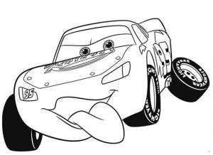 Şimşek Mcqueen boyama sayfası,  coloring page, McQueen Dil çıkartmak, 