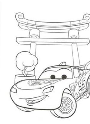 Şimşek Mcqueen boyama sayfası,  coloring page, Japonya’da McQueen, 