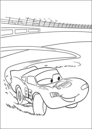 Şimşek Mcqueen boyama sayfası,  coloring page, Şimşek McQueen Hızlı Koşuyor, 