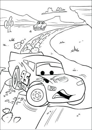 Şimşek Mcqueen boyama sayfası,  coloring page, McQueen Neredeyse Düşüyor, 