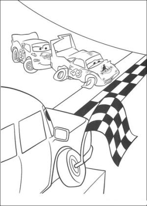 Şimşek Mcqueen boyama sayfası,  coloring page, McQueen Help King To Finish The Race, 