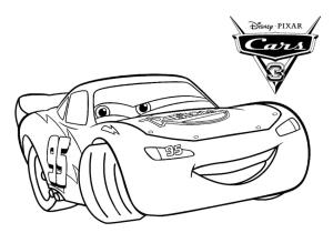 Şimşek Mcqueen boyama sayfası,  coloring page, Disney Arabaları Şimşek McQueen, 