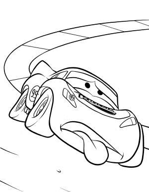 Şimşek Mcqueen boyama sayfası,  coloring page, McQueen Yorgun, 