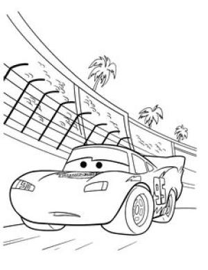 Şimşek Mcqueen boyama sayfası,  coloring page, Mcqueen Düşünme, 