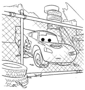 Şimşek Mcqueen boyama sayfası,  coloring page, Yazdırılabilir Şimşek McQueen, 