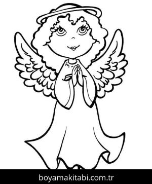 Melek boyama sayfası – PDF indir, sevimli karakter