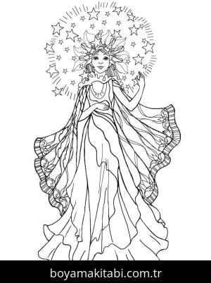 Melek boyama sayfası – yaratıcılık, eğlenceli etkinlik