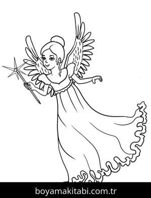Melek boyama sayfası – eğlenceli etkinlik, el becerilerini geliştirir