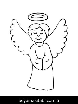 Melek boyama sayfası – okul öncesi, evde etkinlik