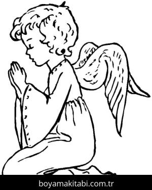 Melek boyama sayfası – boyama çalışması, yaratıcılığı geliştirir
