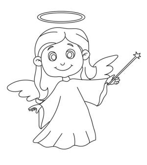 Melek boyama sayfası,  coloring page, Melek Kız, 